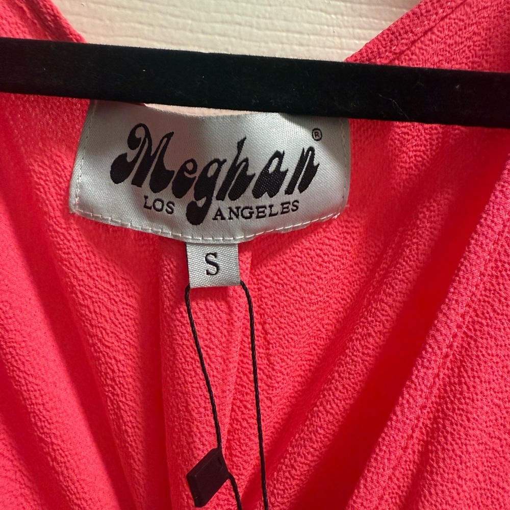 Meghan LA - Lilypad Midi Dress - Neon Pink - NWT - Size S - Picture 8 of 11